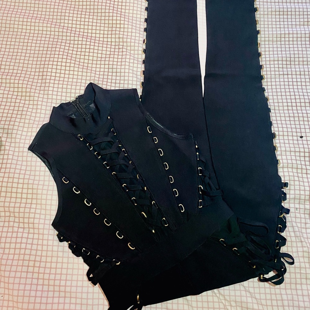 Black Bandage Jumpsuit